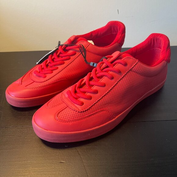 Zara - Red Micro-Perforated Sneakers - Picture 1 of 8